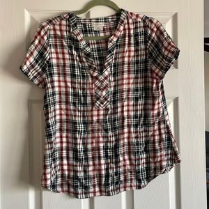 Van Heusen Plaid Blouse